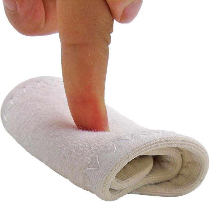 Happystep Cotton Terry Cloth Insoles, Barefoot Shoe Inserts, Sweat Absorption, Odor Control, Moisture-Wicking, Washable and Reusable, Zero Drop Shoe Insoles, 2 Pairs of White (Women Size 6)