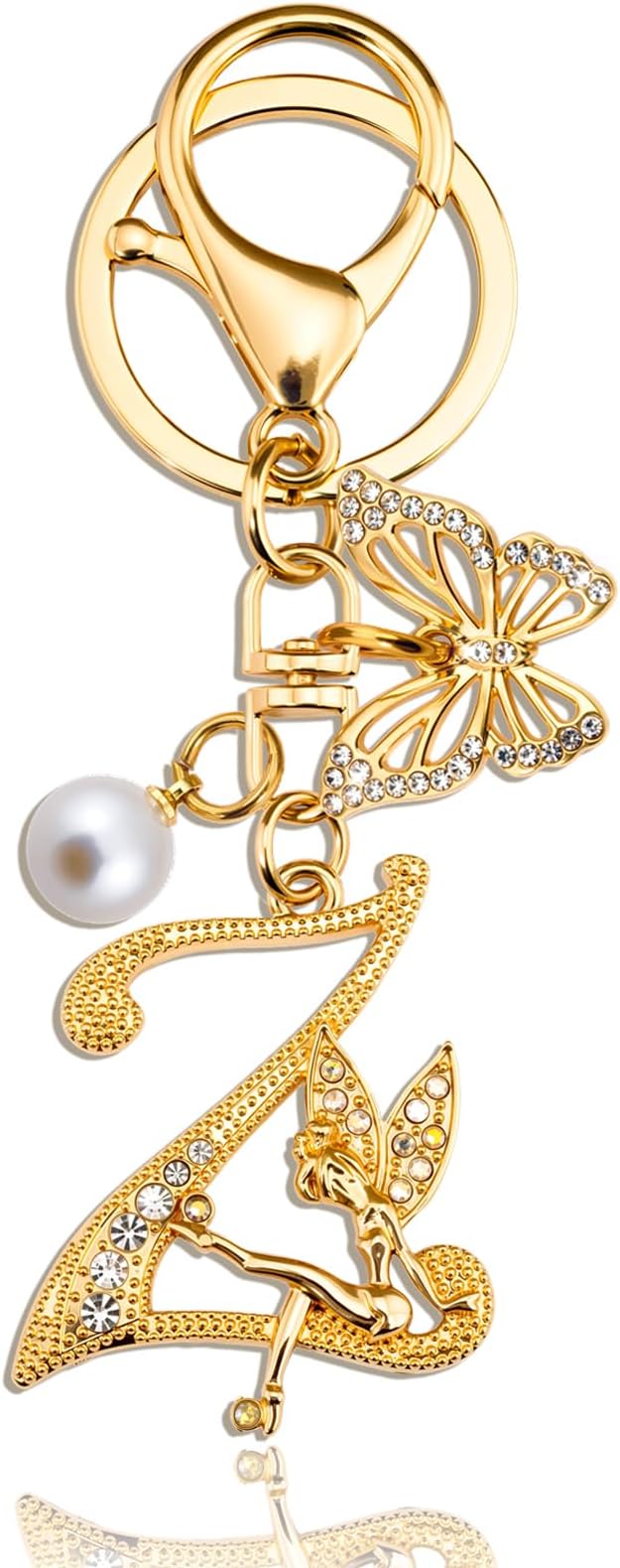 Initial Keychain Bag Charm Women Purse Charms for Handbags Accessories Charm for Wallet Butterfly Pendant for Girls