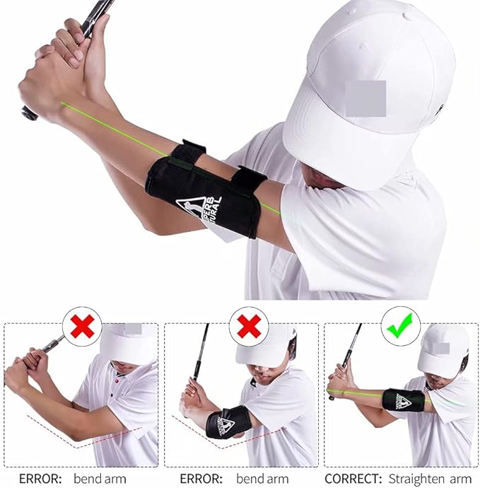 5-Piece Suit Golf Training Aids Swing and Putting, PGA Golf Posture Correction Tools for Beginner and Kid. Improving Gesture/Elbow/Wrist/Arm/Leg Posture,Forming The Correct Muscle Memory.