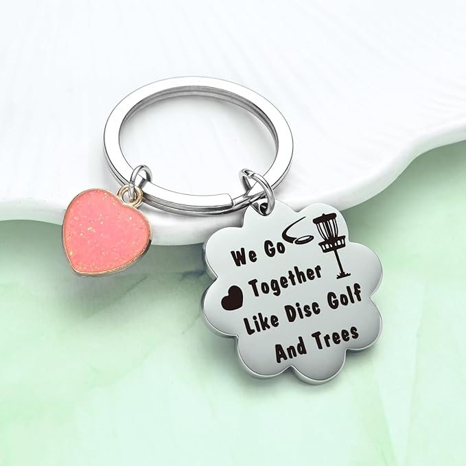 Disc Golf Gifts For Disc Golf Lover Player Keychain Ultimate Frisbee Gifts Golfing Coach Jewelry