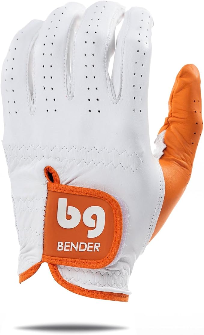 BG Bender - Mens Golf Glove, Durable Leather Golf Gloves, Unique Golf Gloves