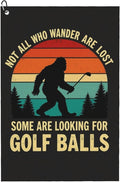 Black Funny Golf Towel with Carabiner Clip 24"x16" Hilarious Cute Golf Towels for Golf Bags Microfiber Waffle Fun Golf Rag for Disc Balls Clubs Accessories for Men Women Dad Golfers