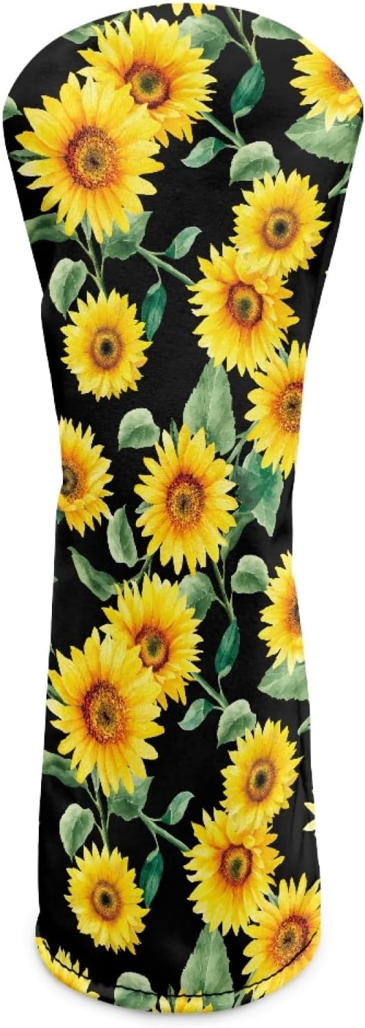 Golf Club Head Covers for Club Protective, Waterproof PU Leather Driver Fairway Wood Hybrid Head Cover