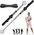 Retractable Golf Swing Training Aid, Golf Grip Trainer and Right-Handed Golf Training Aid for Chipping Hitting, Portable Grip Trainer with Click Feedback