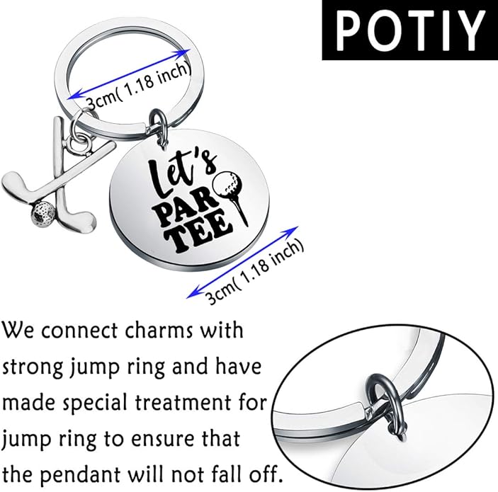 POTIY Golfer Gift Golf Keychain Charm Jewelry for The Lovers and Collectors of Golf