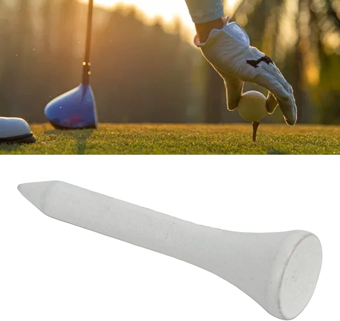 50Pcs Golf Tees, Wooden Practice Golf Tees White Long Ball Base Set Kit for Outdoor Sports