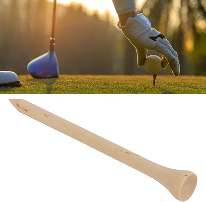 plplaaoo Professional Golf Tees 50pcs Premium Wooden Golfing Tees for Improved Accuracy and Power Durable Maple Wood Golf Accessories