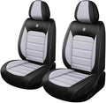 Leather Car Seat Covers for Volkswagen Golf SportWagen 2015-2019,Waterproof Soft Seat Covers,Interior Accessories Seat Covers Protector Airbag Compatible(2pcs Black&Gray Standard)