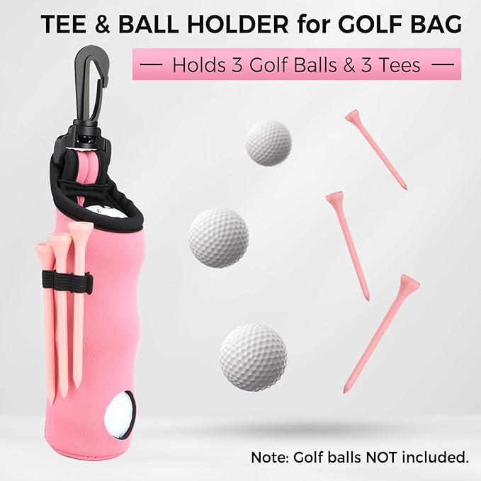 Pink Golf Accessories for Women, Acrylic Paint Ink 16 Pcs Golf Essentials Kit - Golf Club Brush & Golf Towel, Tee & Ball Holder for Bag, Divot Tool & Ball Maker, Golf Club Cleaning Kit - Golf Gifts