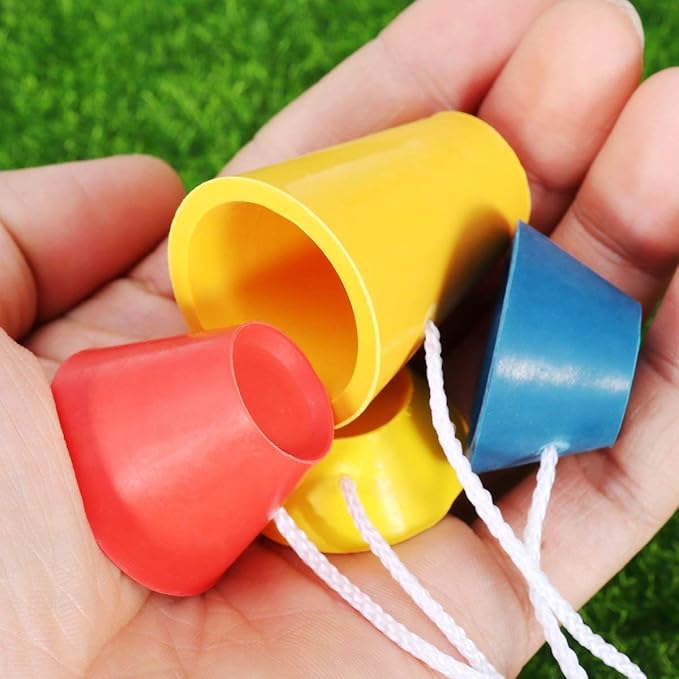 FINGER TEN Rubber Winter Golf Tees with 4 Different Heights 39mm 22mm 16mm 11mm for Frosty Days Durable Golfing Tee 4 in 1 Sizes for Hard Ground Home Driving Range Mat Training Practice