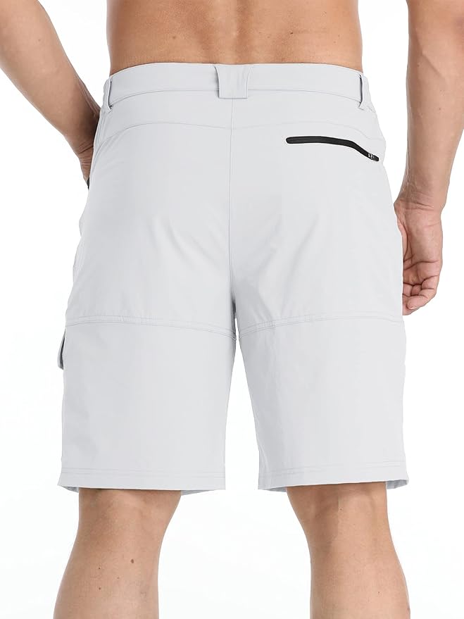 TACVASEN Men's Summer Outdoor Shorts Quick Dry Cargo Casual Work Hiking Shorts (NO Belt)
