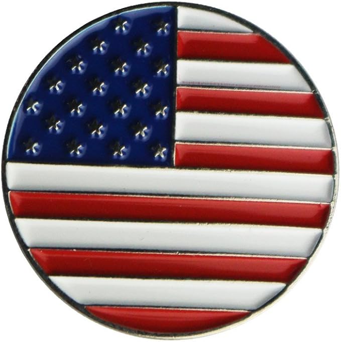 Lot of 10 Golf Ball Markers Assorted Patterns - Soft Enamel Technique