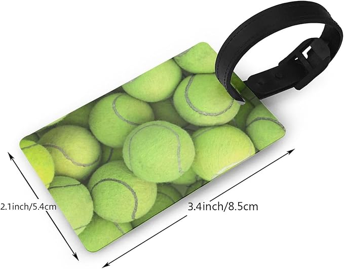 Tennis Ball Luggage Tag Suitcase Identify Labels Personalized Travel Bag Tag 2.5X4.1Inch