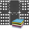 Geniusidea Shirt Folding Board T Shirt Folder for Adults Laundry Room Adjustable PP Plastic Folding Board Easy to Fold Clothes into a Uniform Size, Black