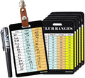 Golf Club Distance Range Cards with Holder, Back Writable Yardage Matrix Chart for Beginner to Advanced Players