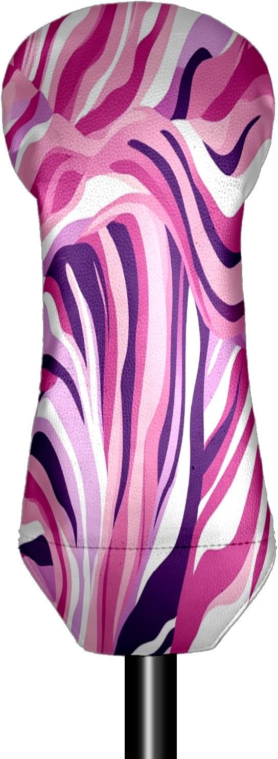 Funny Butterfly Colorful Golf Head Covers for Driver, Fairway, Hybrid & 3 Wood Premium PU Leather with Soft Velvet Lining Waterproof & Scratch-Resistant Unique Golf Gift for Men & Women
