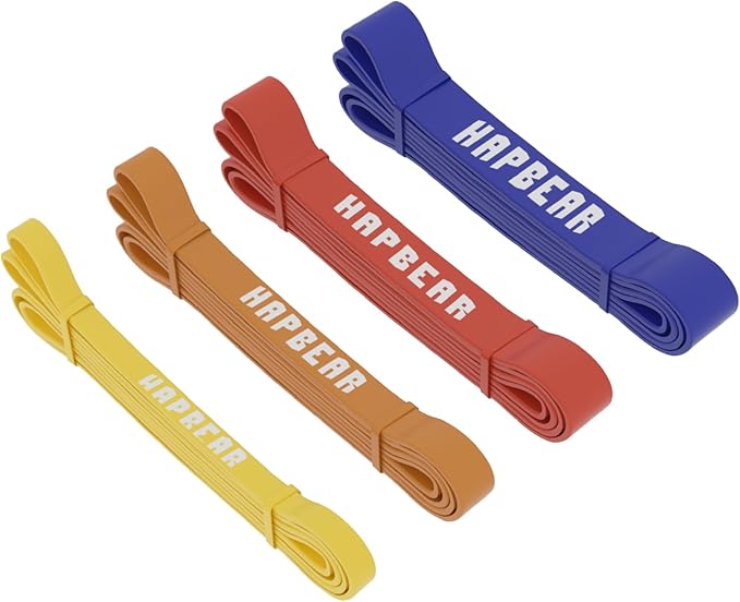 HAPBEAR Pull Up Assistance Bands Set of 5 - Resistance Bands for Working Out, Stretching, Physical Therapy, Muscle Training