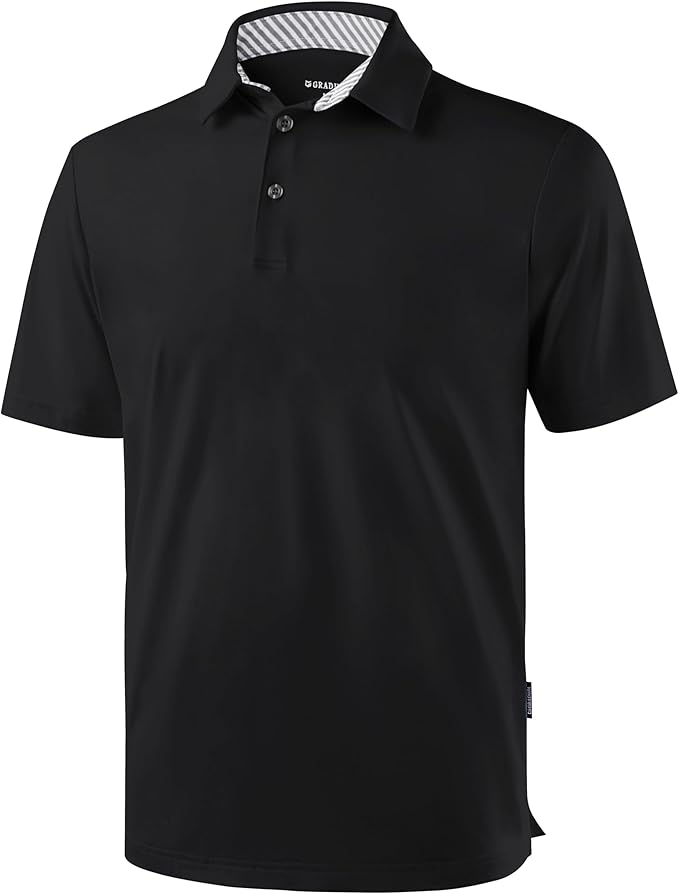 Golf Shirts Heather Polo Short Sleeve Dry Fit Lightweight Moisture Wicking Collared Shirts Casual Athletic Business