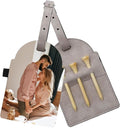 Personalized Golf Tee Bag Tags Custom Golf Tee Holders for Golf Bag，3 Wooden Tees Leather Gift for Golfer Men Women Dad Grandpa, or Uncle