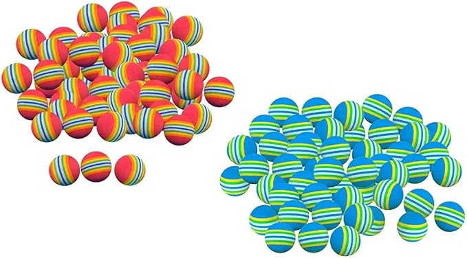 50-Piece EVA Foam Practice Golf Balls, Soft Elastic Indoor Training Balls for Swing Exercises