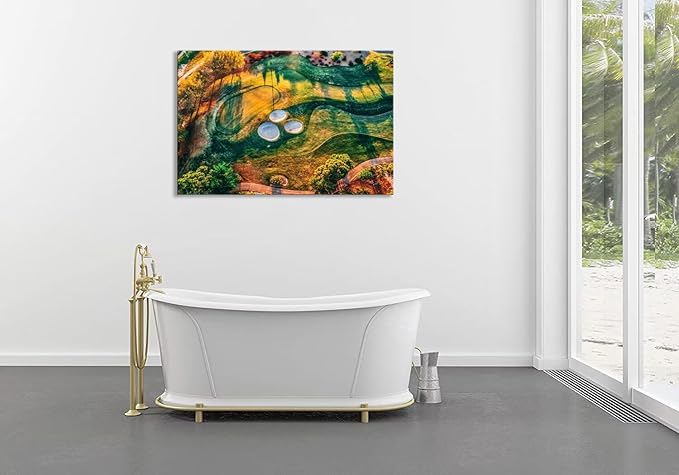 Florida Regatta Bay Golf Course Wall Art for Living Room Bedroom Bathroom Home Decorations Florida Golf Course Picture Poster Framed Artwork Canvas Prints Ready to Hang(12''H x 16''W)