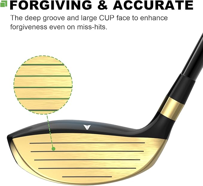 MAZEL Rescue Hybrid Golf Clubs for Men - 2,3,4,5,6,7,8,9,P Single Club for Right Handed Golfers,Regular/Stiff Flex Graphite Shafts