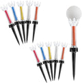 Magnetic Plastic Golf Tees, Professional Long Golf Tees 3 1/2, Premium 8 Prongs Design Enhanced Durability & Stability, Precision Height Markers for Perfect Trajectory, Golf Accessories for Men