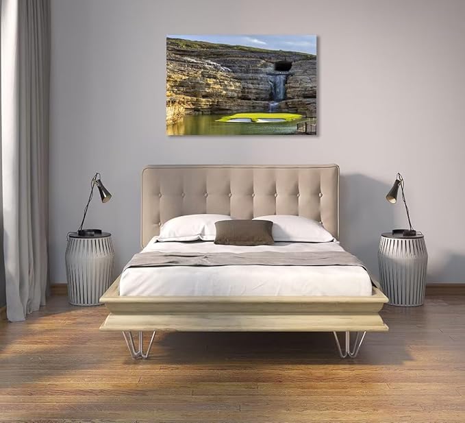 chenchenArt Payne's Valley Golf Course 19th Hole Wall Art for Living Room Bedroom Bathroom Home Decorations Golf Course Picture Poster Canvas Prints Modern Artwork Framed Ready to Hang(28''H x 44''W)