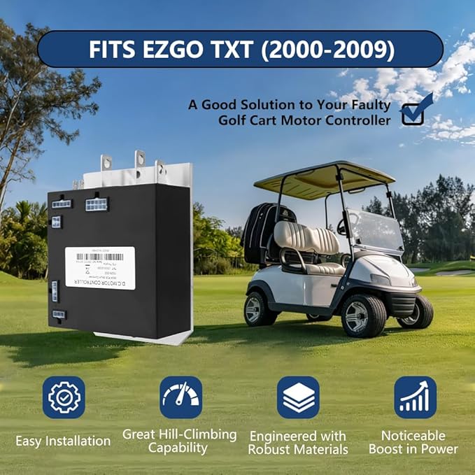 73326-G02 Golf Cart Motor Controller, 36V 350A PDS Speed Controllers for EZGO TXT 2000-2009, Golf Cart Controller Compatible with Curtis 73326-G03, 73326-G04, 1206MX, 609083, ITS Throttle Type