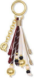 KissYan Christmas Initial Bag Charm for Women, Colorful Rope Purse Keychain With Puffy Letter, Handbag Charm for Backpack