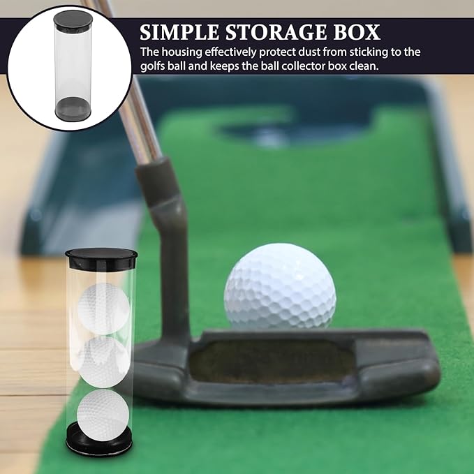 Happyyami 4pcs Box Golf Barrel Golfs Organizers Clear Golfs Ball Containers Portable Ball Case Golfs Case Plastic Tubes with Caps Golfs Ball Case Clear Tubes with Caps Golfing Supplies