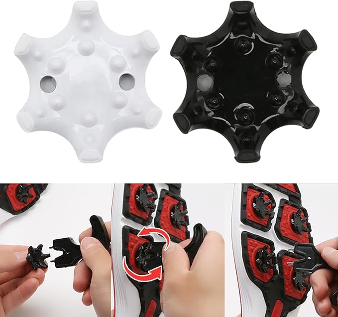 14Pcs Golf Shoe Spikes Replacement - Fast-Twist Thin Cleats for Enhanced Grip