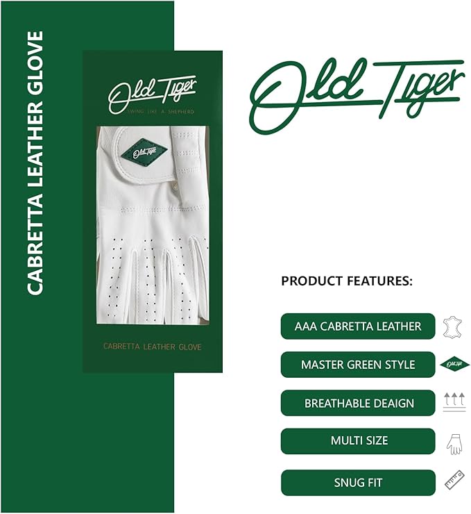 Men's Golf Glove Left Hand All Weather Grip AAA Cabretta Leather Soft Glove for Premium Performance