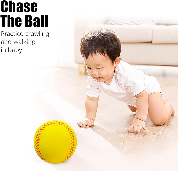 Soft Baseballs, Foam Training Baseball 12 Pack for Kids Regulation Size Foam Baseballs for Soft & Safe Throwing, Catching and Batting Practice