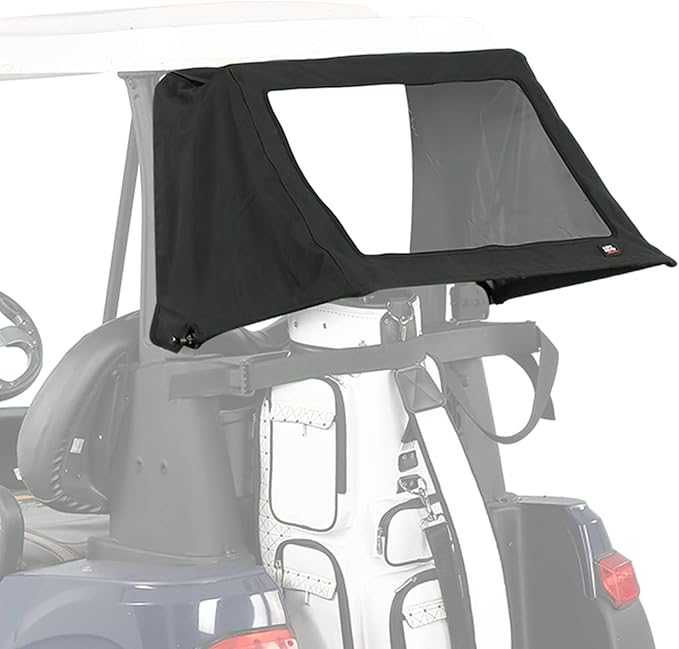 KEMIMOTO Foldable Rear Golf Cart Rain Cover for 2 Passenger Golf Bag Cover Compatible with Club Car Tempo