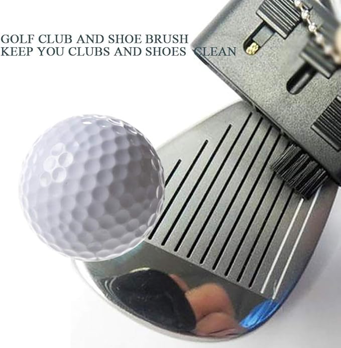 Golf Club Brush, Gzingen 3 Pack 3 in 1 Retractable Multiple-use Golf Club Groove Cleaners, for Golf Club Ball Divot Kit Pocket Cleaner Tool