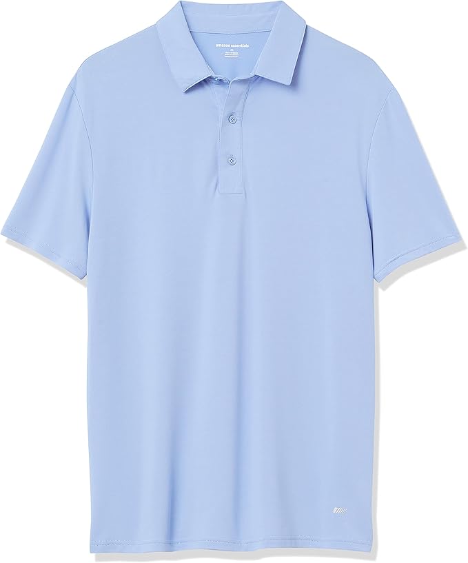 Amazon Essentials mens Slim-Fit Quick Dry Tech Stretch Lightweight Golf Polo Shirt