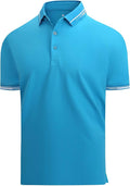 Esabel.C Mens Golf Shirts Short Sleeve Stretch Moisture Wicking Performance Dry Fit Collared Golf Shirts for Men