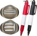 2Pcs Red and Black Golf Ball Line Marker Golf Ball Line Drawing Marker Line Template Liner Drawing Marking Alignment Putting Tool Golf Ball Line Liner Alignment Putting Tool Golf Ball Line Marker Tool