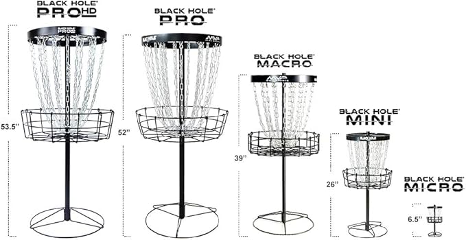 MVP Disc Sports Black Hole Pro HD 24-Chain Portable Disc Golf Basket Target