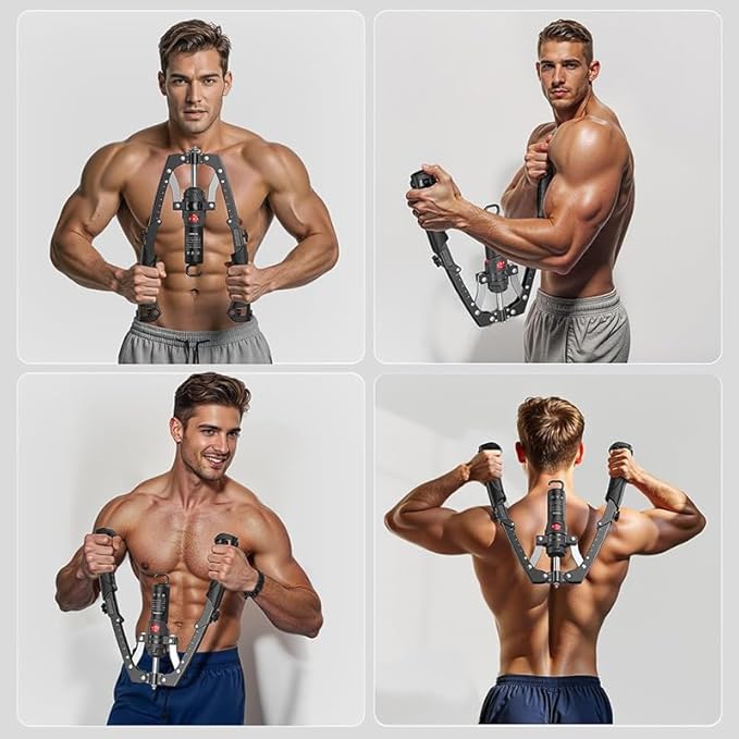 Saker Twister Arm Trainer - Adjustable 22-440lbs Hydraulic Arm & Chest Exerciser with LCD Counter, Portable Home Gym Equipment for Men & Women, Strength Training for Shoulder, Forearm, Full Upper Body