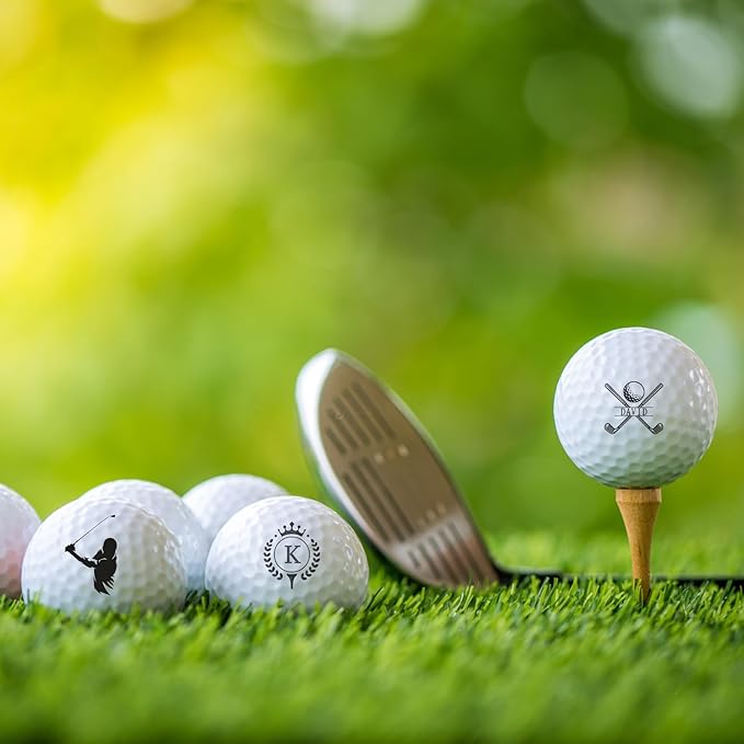 Golf Ball Stamp Personalized - Custom Name, Golf Ball Stamper Marker with Monogram Waterproof Ink Golf Accessories, Custom Golf Gift for Dad, Husband, Father's Day, Birthday & Christmas
