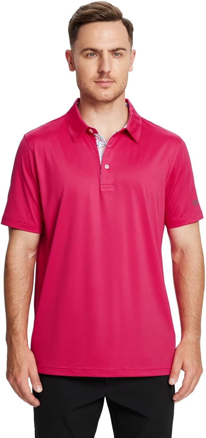 Mens Polo Shirts Short and Long Sleeve Casual Solid Stylish Dry Fit Performance Designed Collared Golf Polo Shirts for Men
