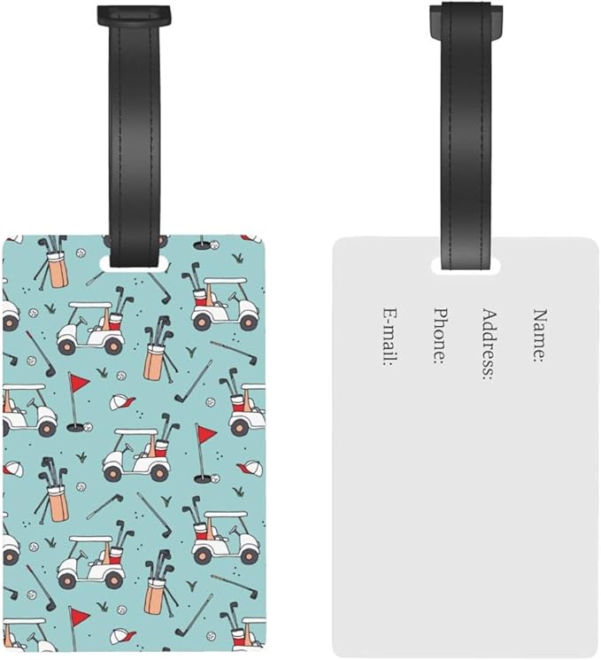 Golf Luggage Tag Suitcase Identify Labels Personalized Travel Bag Tag 2.5X4.1Inch