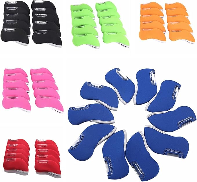 Sword &Shield sports 10pcs Neoprene Golf Iron Club Covers See Through Window Head Cover