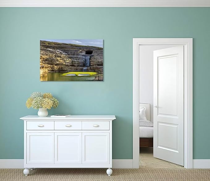 chenchenArt Payne's Valley Golf Course 19th Hole Wall Art for Living Room Bedroom Bathroom Home Decorations Golf Course Picture Poster Canvas Prints Modern Artwork Framed Ready to Hang(28''H x 44''W)