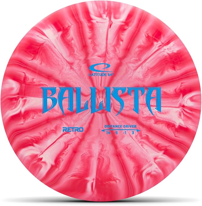 Latitude 64 Retro Burst Disc Golf Starter Set (4-Pack) - Disc Golf Discs Set for New to Intermediate Players | Includes Keystone, Fuse, Saint, Ballista | Grippy Base Plastic | Colors Vary