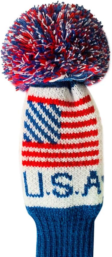 Scott Edward Knit Wood Golf Club Head Covers 4 Pieces Knitted Item Fit Over Well Driver Wood(460cc) Fairway Wood and Hybrid(UT)