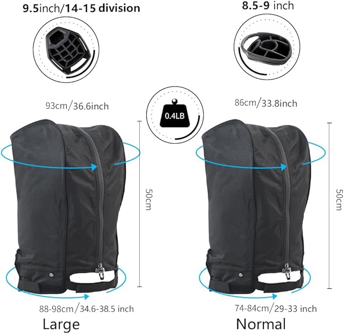 BOYEA & SKULLEAP Golf Bag Cover rain Cover/Hood Nylon Waterproof dust Cover Fits Most Golf cartBags Easy to use Collapsible and removabl Golf Accessory Gifts (Waterproof Nylon, Large)