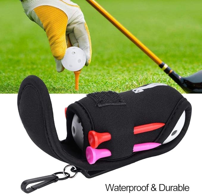 Dioche Golf Ball Waist Bag, Portable Golf Ball Bag Tool Storage Holder Golfer Mini Waist Pouch Pack with Tees Hollow Balls